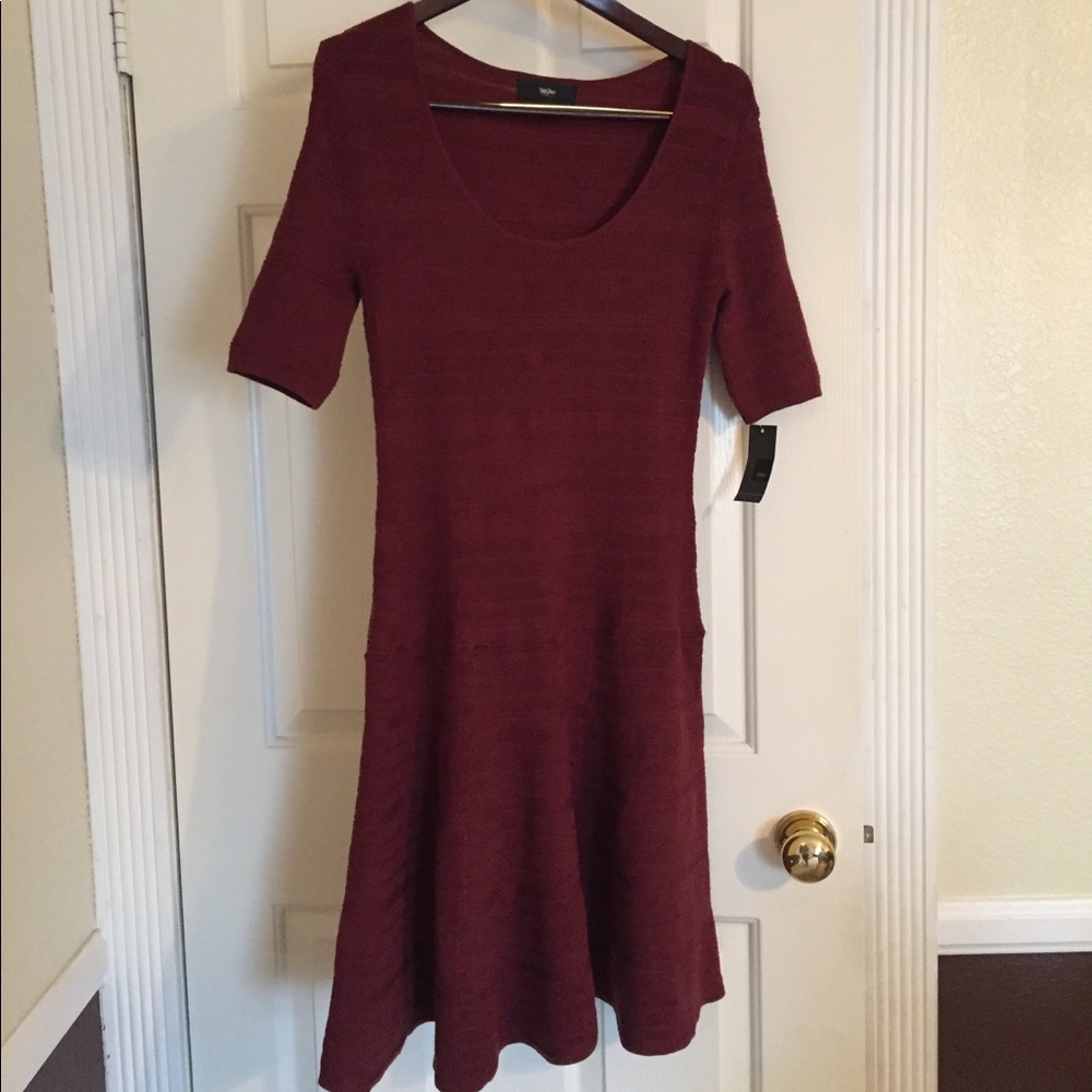 Burgundy sweater dress from Mossimo.